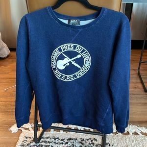 APC navy sweatshirt size L